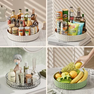 Rotary Seasoning Storage Rack Multifunctional Kitchen Storage Rack Soy Sauce Sauce Vinegar Easy to find storage tray 10 Main Sales Settlement Door Rotars - №1