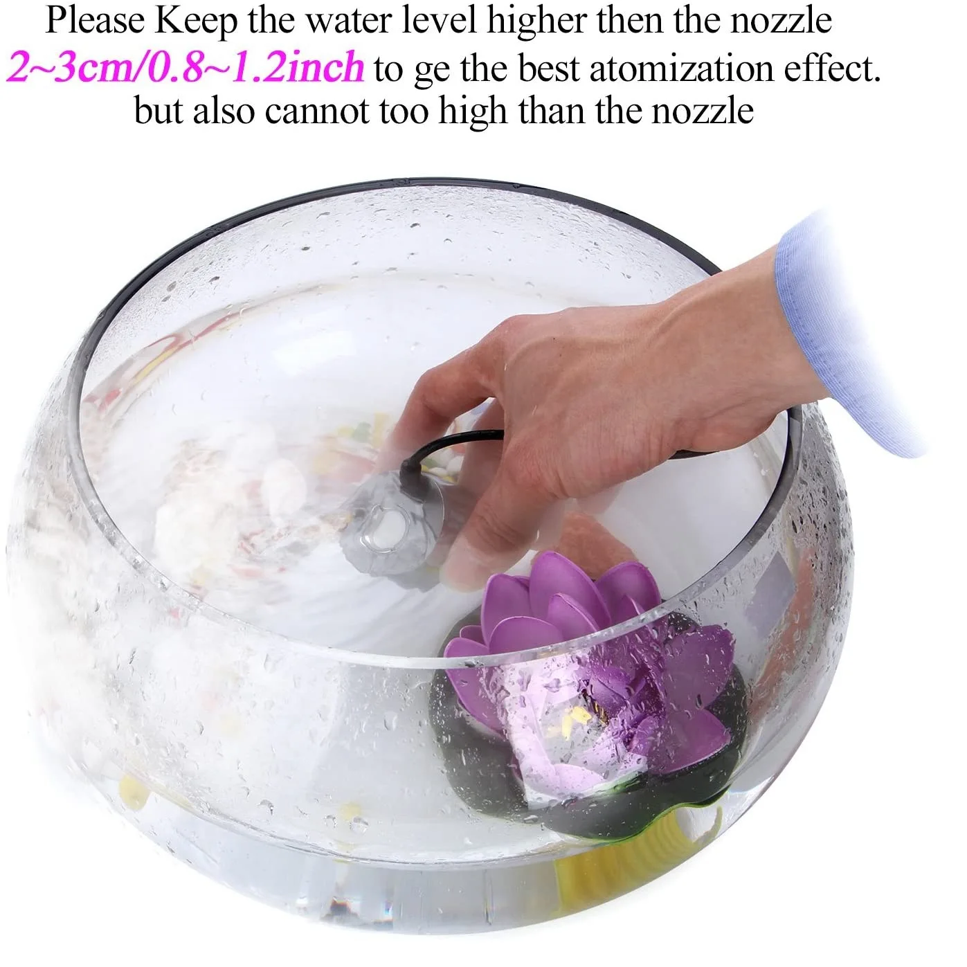 A84G-Mist Maker Fogger Ultrasonic Humidifier With 5Pcs Atomizing Heads Water Fountain Fog Atomizer Air Humidifier US Plug