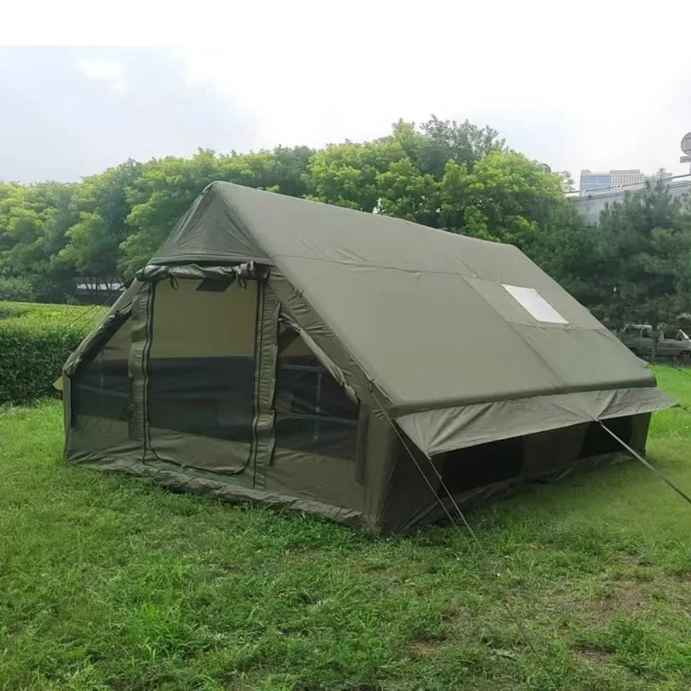 Self Standing Inflatable Camping Tent No Setup 12 Square Meters 8 Person Windproof Sunproof Outdoor Travel Glamping Tent