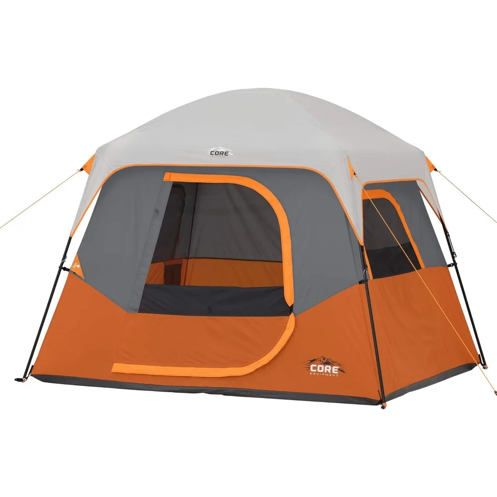 

Tent for Family Camping | 4 Person & 6 Person Portable Camp Tent with Carry Bag for Outdoor Car Camping | Included Gear Loft Or