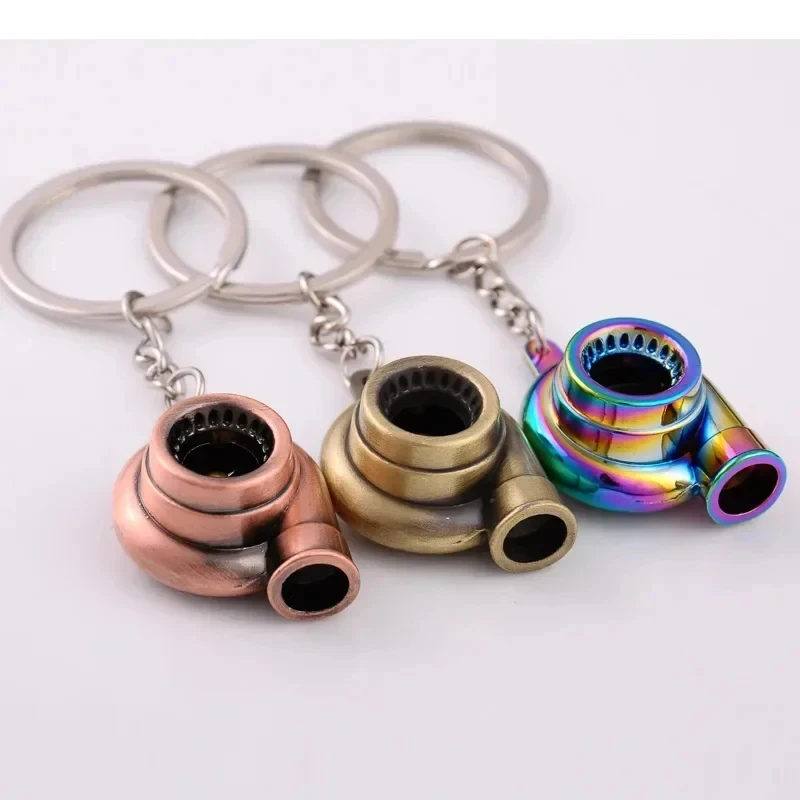 1-3 piezas Mini Turbocompresor Giratorio Llavero de Turbina, Anillo de Llavero, Llavero para Coche, Accesorios Interiores para Coche