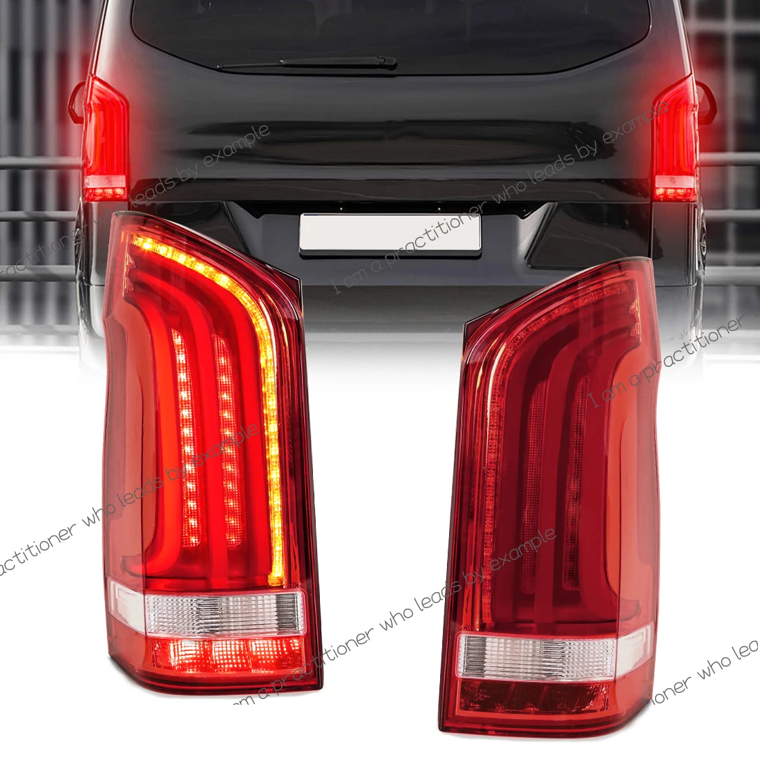 Car Tail Lamps For Mercedes-Benz Vito V-Class W447 2015 2016 2017 2018 2019 2021 2022 LED Brake Turn Signal Rear Fog Taillights