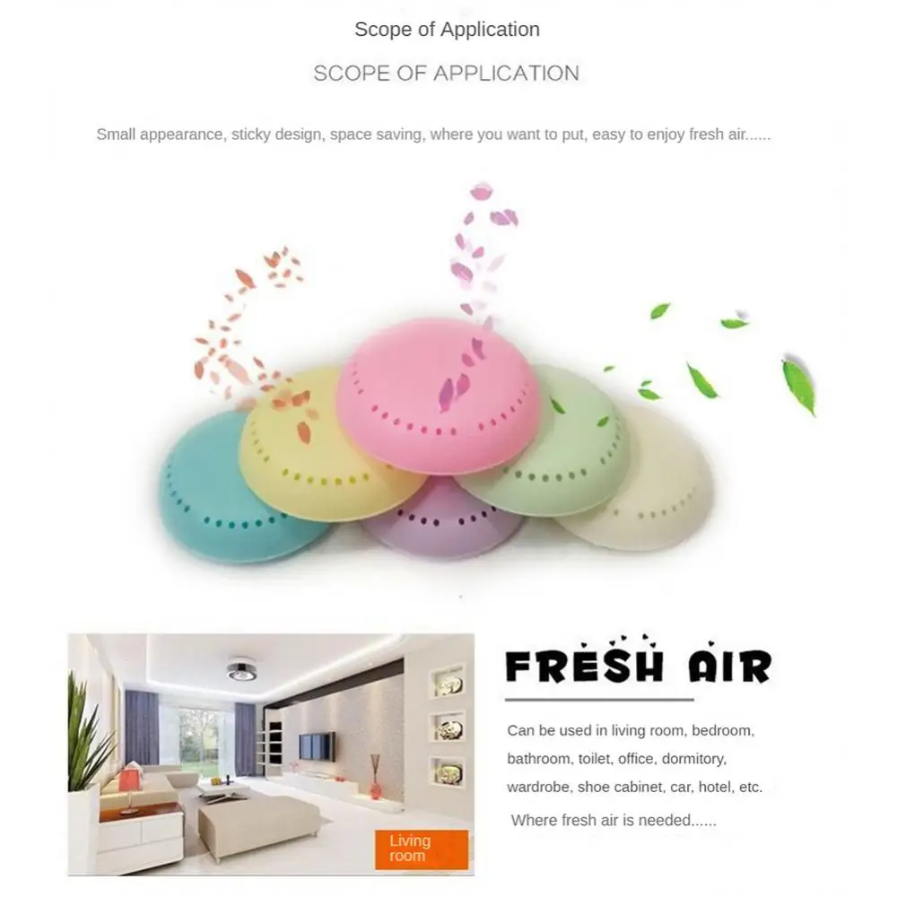 Balm Aromatherapy Fragrance Lasting Deodorization Bathroom Supplies Bedroom Wardrobe Car Home Toilet Deodorant Solid Round Vent