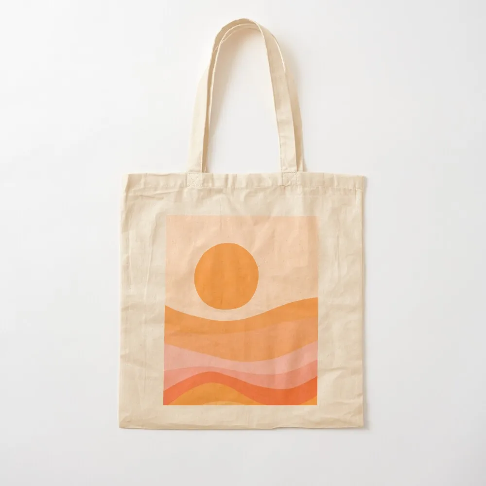 Mid Modern Golden Summer Sunset - abstract landscape Tote Bag Fabric bag Canvas bag Candy bags Canvas Tote