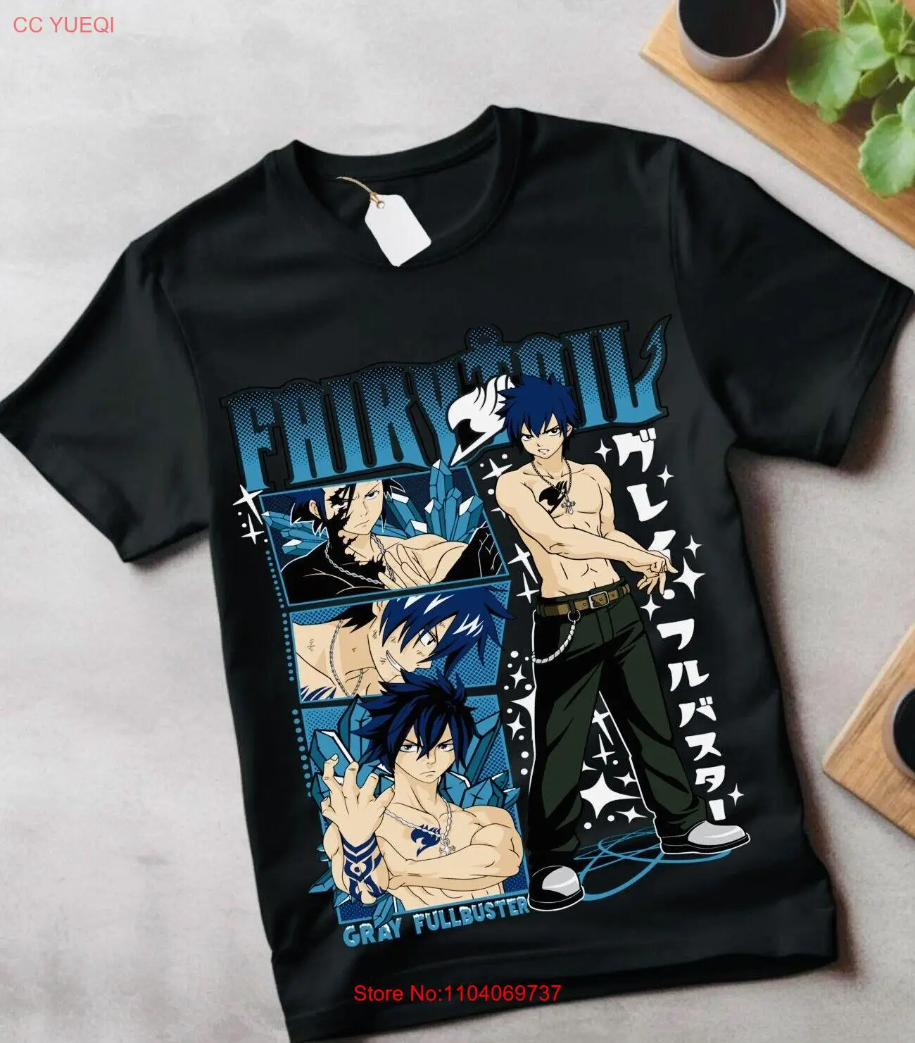 Gray Fullbuster Natsu T-shirt Fairy Tail Dragneel Girl Anime Gift Shirt gifts