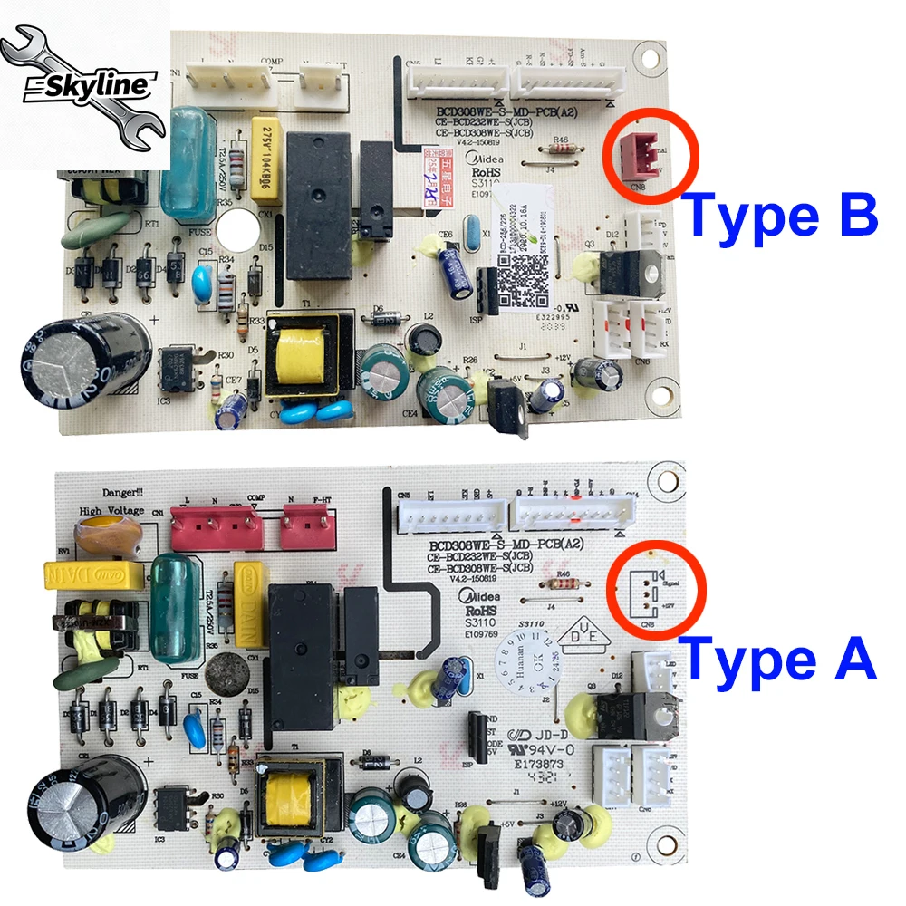 BCD308WE-S-MD-PCB(A2) Placa de circuito de refrigerador CE-BCD232WE-S(JCB) CE-BCD308WE-S CE-BCD308WE-D 17131000000507 V4.2-150819