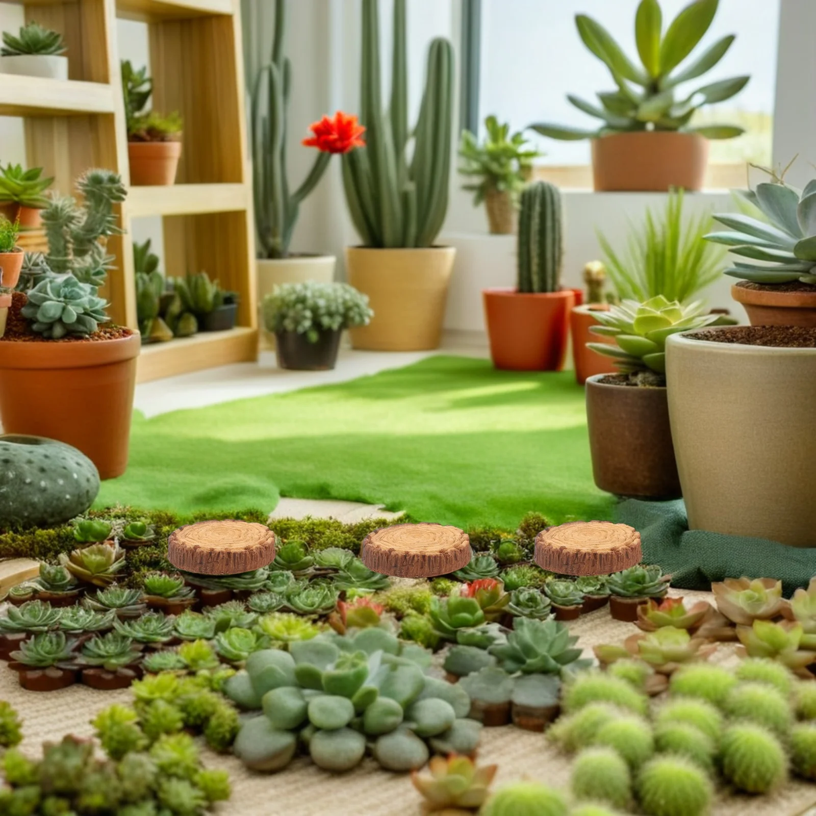 

20Pcs Micro Landscape Resin Stumps Miniature Stepping Stones Fairy Garden Yard Bonsai Decor Terrarium Accessories