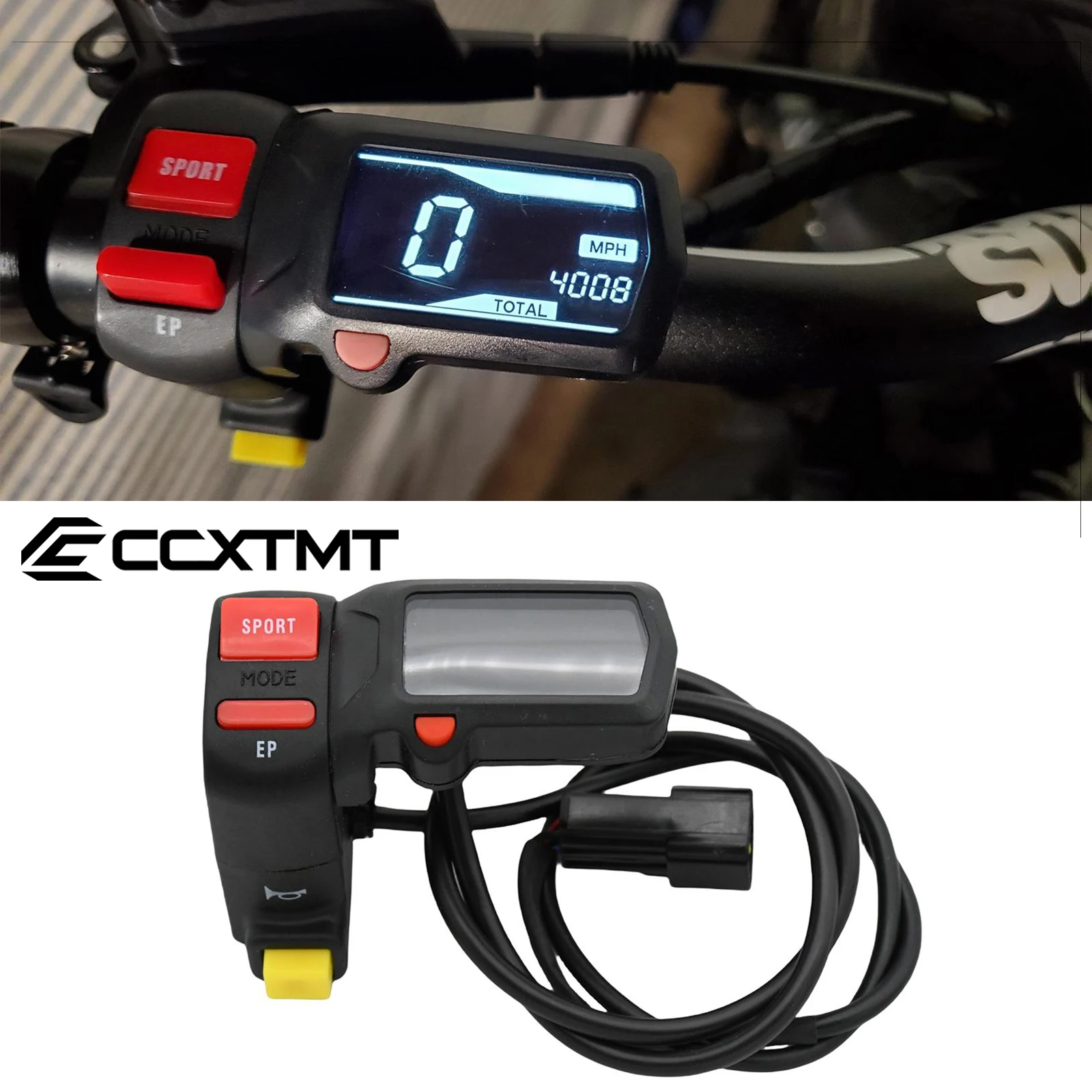 Medidor de hora elétrico para motocross, conjunto de medidor de velocidade, interruptor de buzina, esporte/ep, interruptor de modo de alimentação para light bee x & s para segway x260 x160