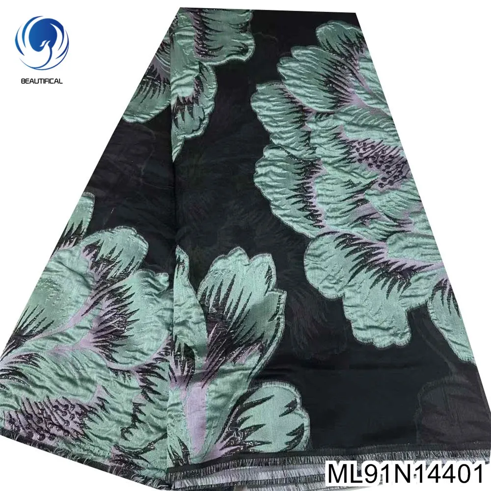 

Новинка 2024 года, тотемная основа с большим цветком, высококачественная нигерийская африканская жаккардовая удобная кружевная французская свадебная тканьML91N144