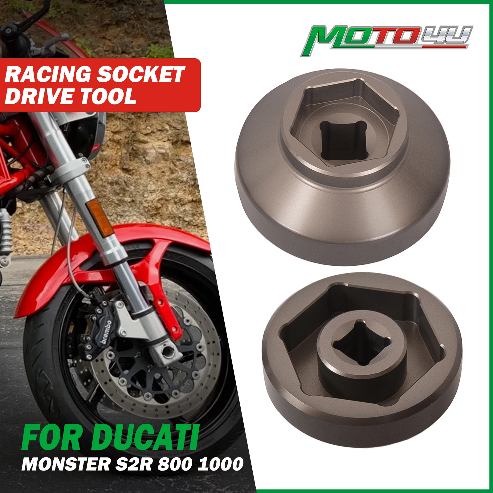 

Для DUCATI MONSTER S2R 800 1000 Racing Socket Drive Tool 46 мм/28 мм передние и задние колесные гайки мотоцикла, гнездо для колес