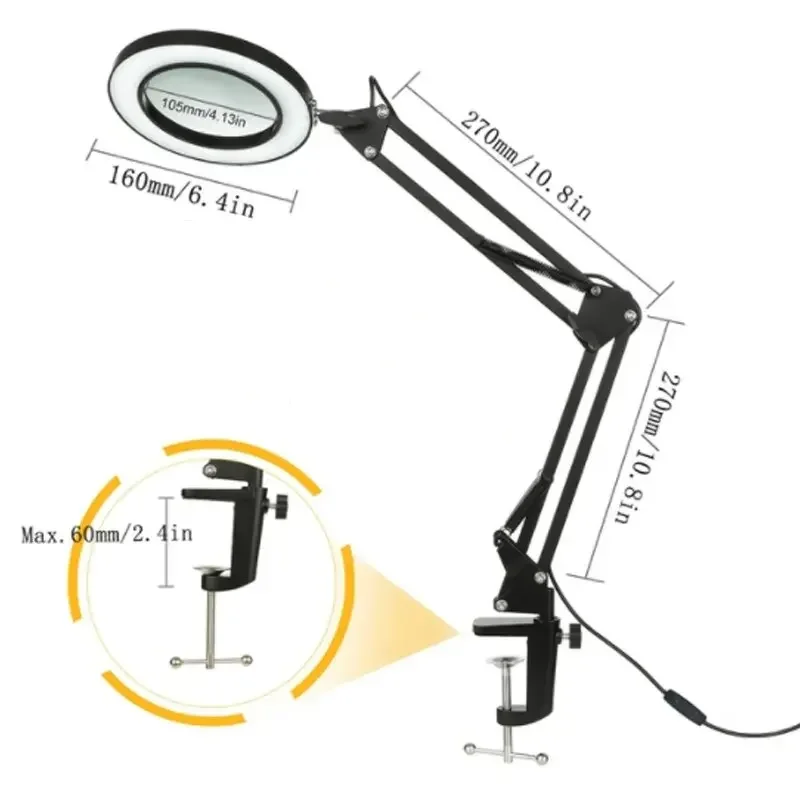72LED 8X/10X NIEUWE Verlichte Vergrootglas USB 3 Kleuren LED Vergrootglas voor Soldeerbout Reparatie/Tafellamp/Huidverzorging Schoonheid