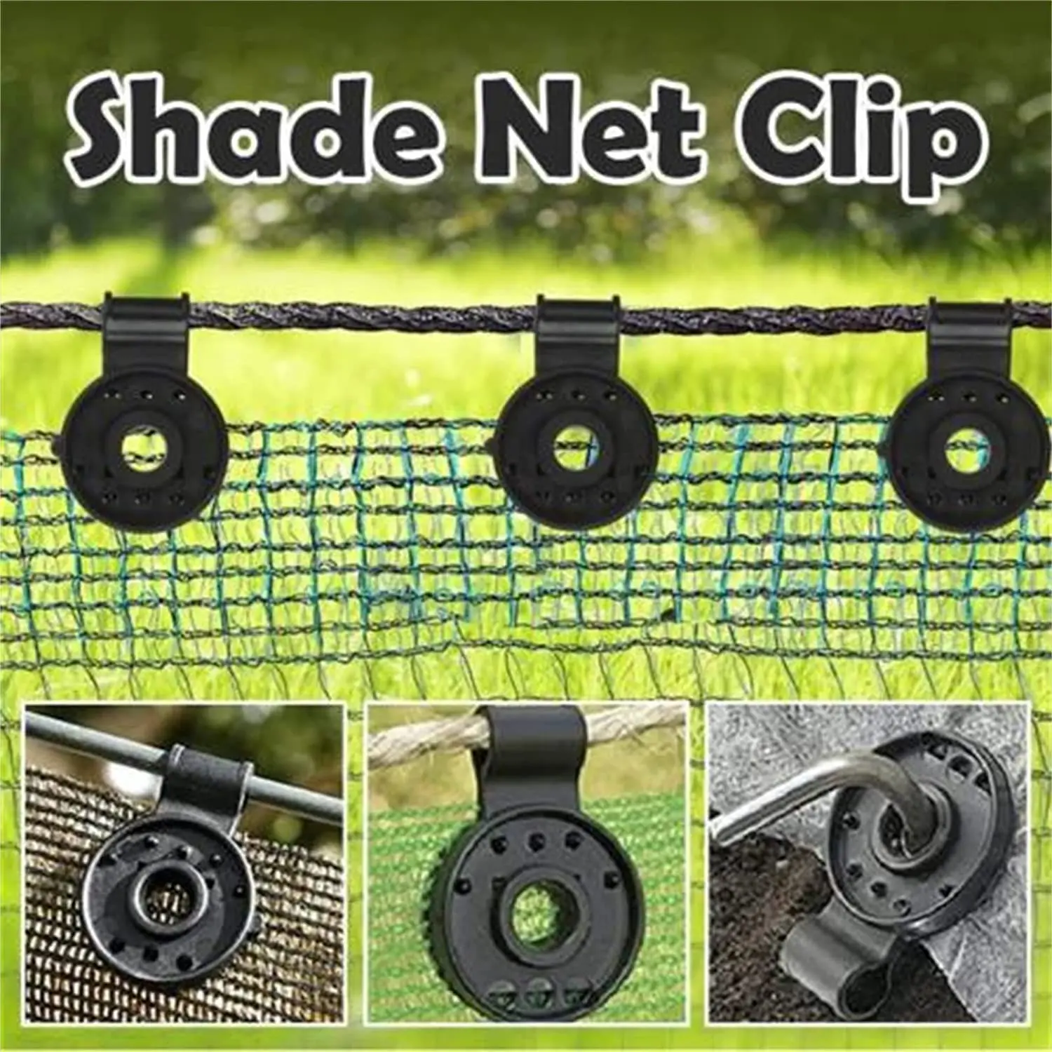 

100pcs Sun Shade Net Cloth Plastic Clips Sturdy Heavy Duty Lock Grip Greenhouse Shade Cloth Fix Clamp Net Hook Garden Supplies