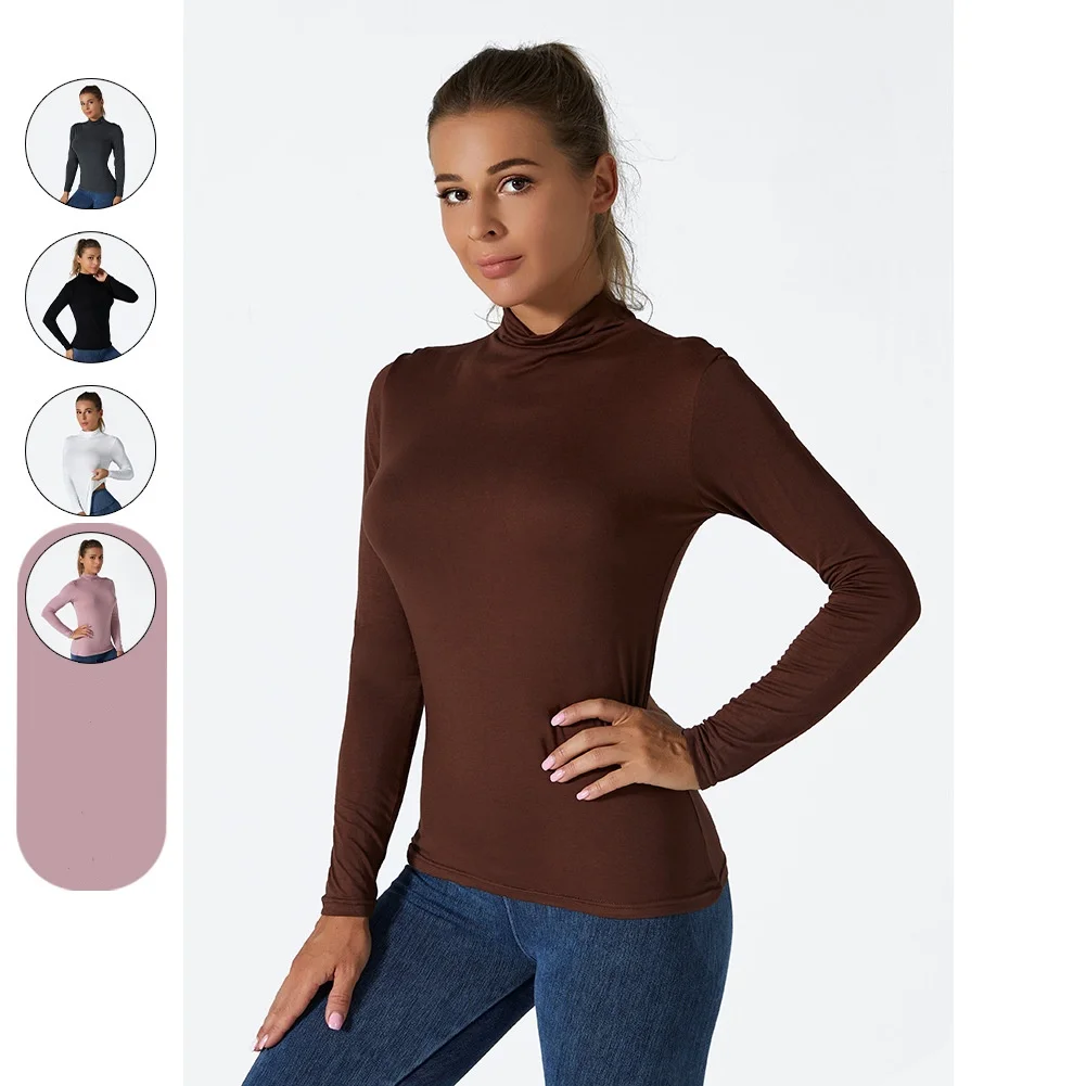 LEOSOXS Modal Yoga Long Sleeve Top Women's Fitness Workout Running Gym  Sports Breathable quick drying Women's long sleeve
