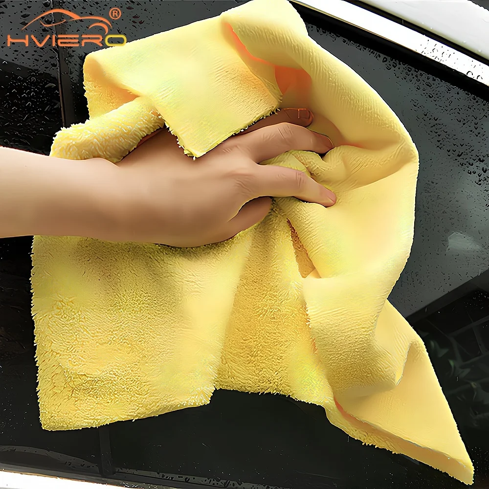 

5Pcs Cleaning Tool Thickened Microfiber Household Car Wash Towel Gentle Clean Cut Edge Washing Absorption High Low Cloth Product