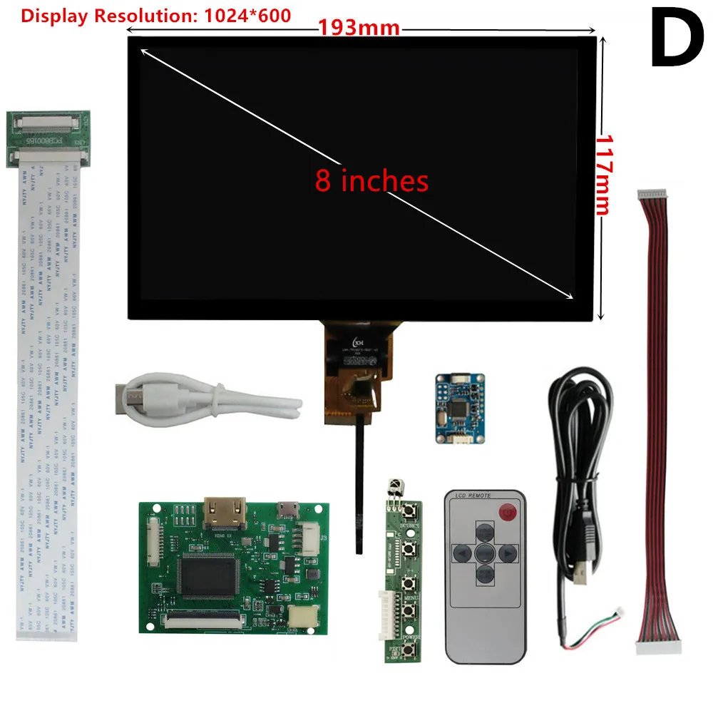 Imagem -05 - Monitor Lcd Driver Control Board Digitador Compatível com Hdmi Touchscreen para Raspberry pi Tft 6.5 10.1