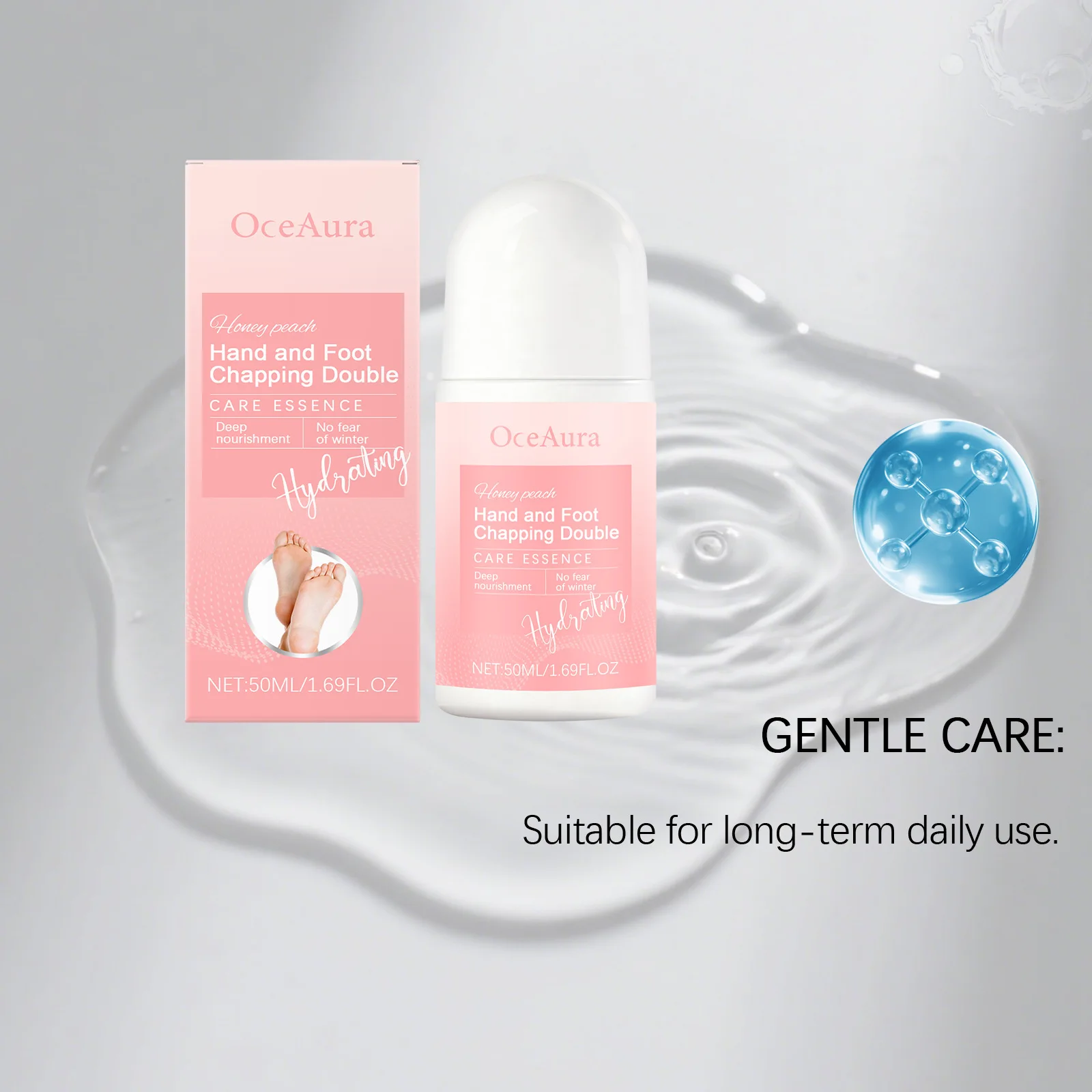

OCEAURA Peach Foot Care Cream Hydration Exfoliate Repair Cracks Firm Skin Relieve Dryness Brighten Skin Tone Foot Nourish Cream