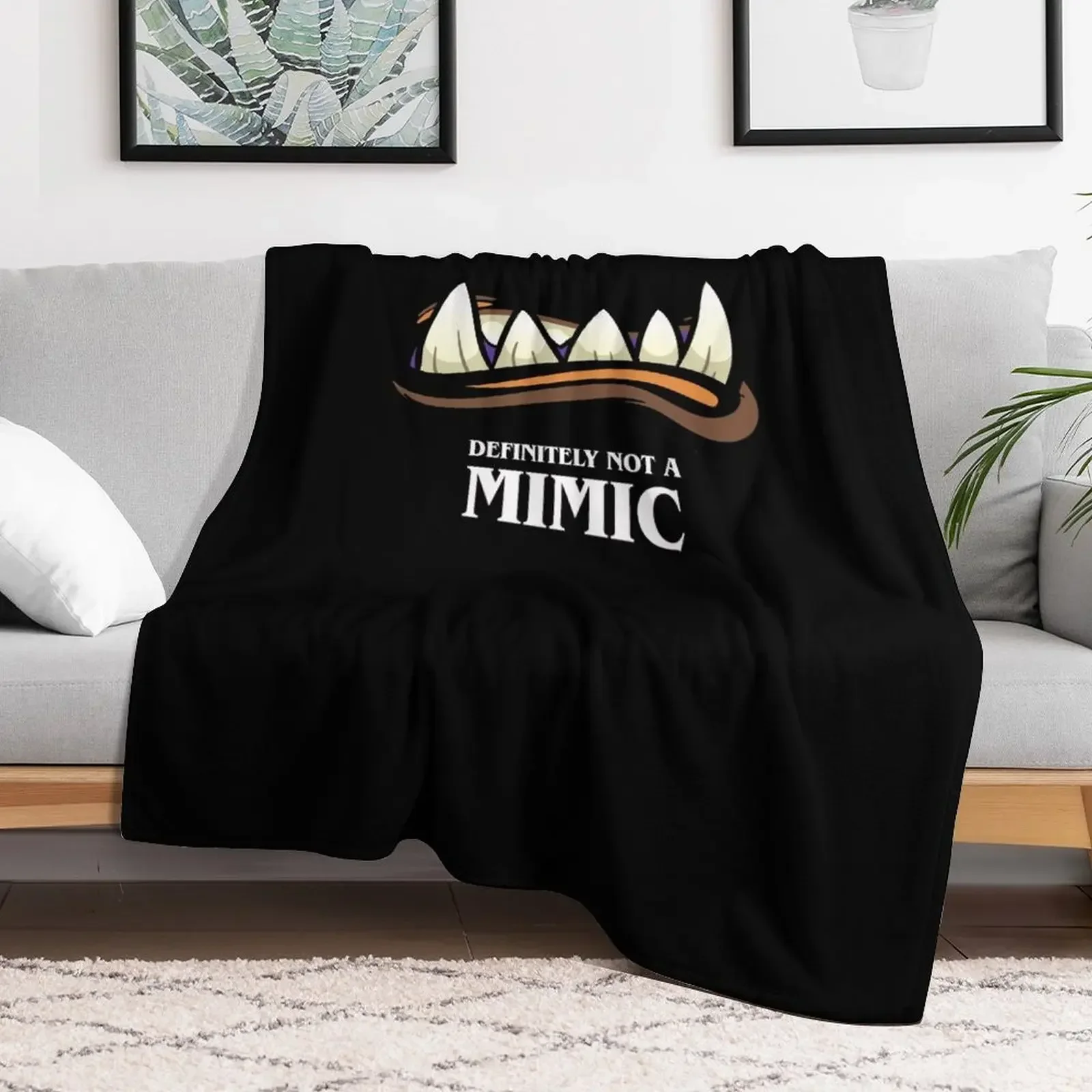 Definitely Not A Mimic Tabletop RPG Gaming Throw Blanket Stuffeds Blankets For Bed For Decorative Sofa Blankets