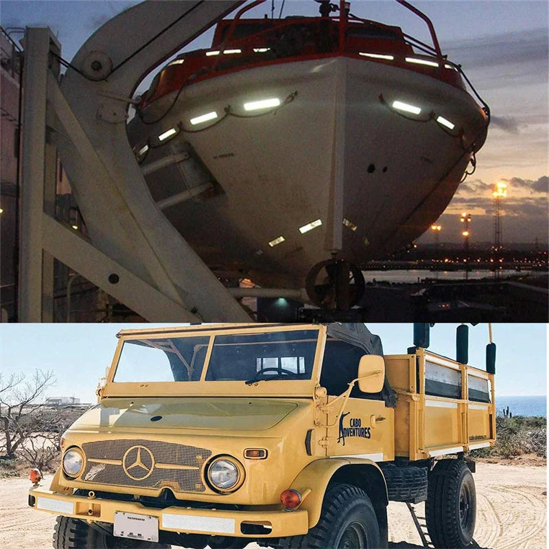 شريط عاكس تحذير سلامة الدراجات ، شريط عاكس أبيض Conspicuity ، ملصقات الدراجة ، عاكسات لاصقة للأشياء ، 10 متر ، 2"