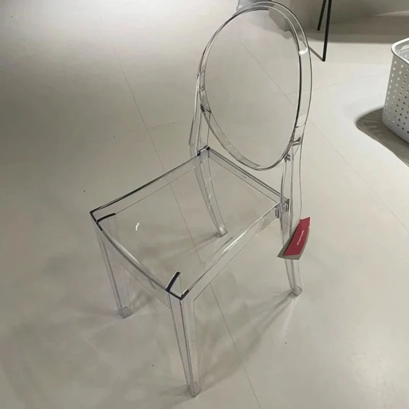

Креативный прозрачный стул с пластиковой спинкой, туалетный столик, акриловое хрустальное сиденье, скандинавский обеденный стул, свадебное сиденье для макияжа