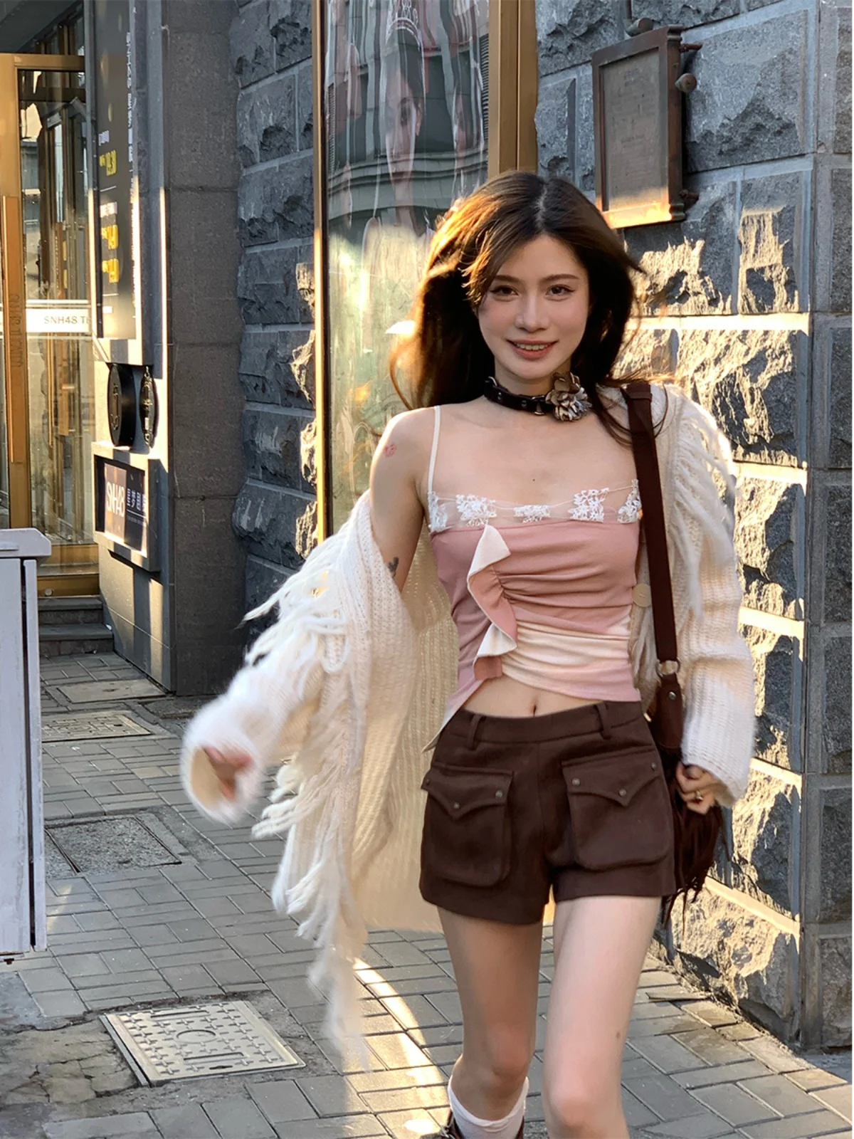 

Женские замшевые брюки Cool Cookie с высокой талией, 3D-крой, корейский стиль, осенняя коллекция, с дизайнерскими передними карманами