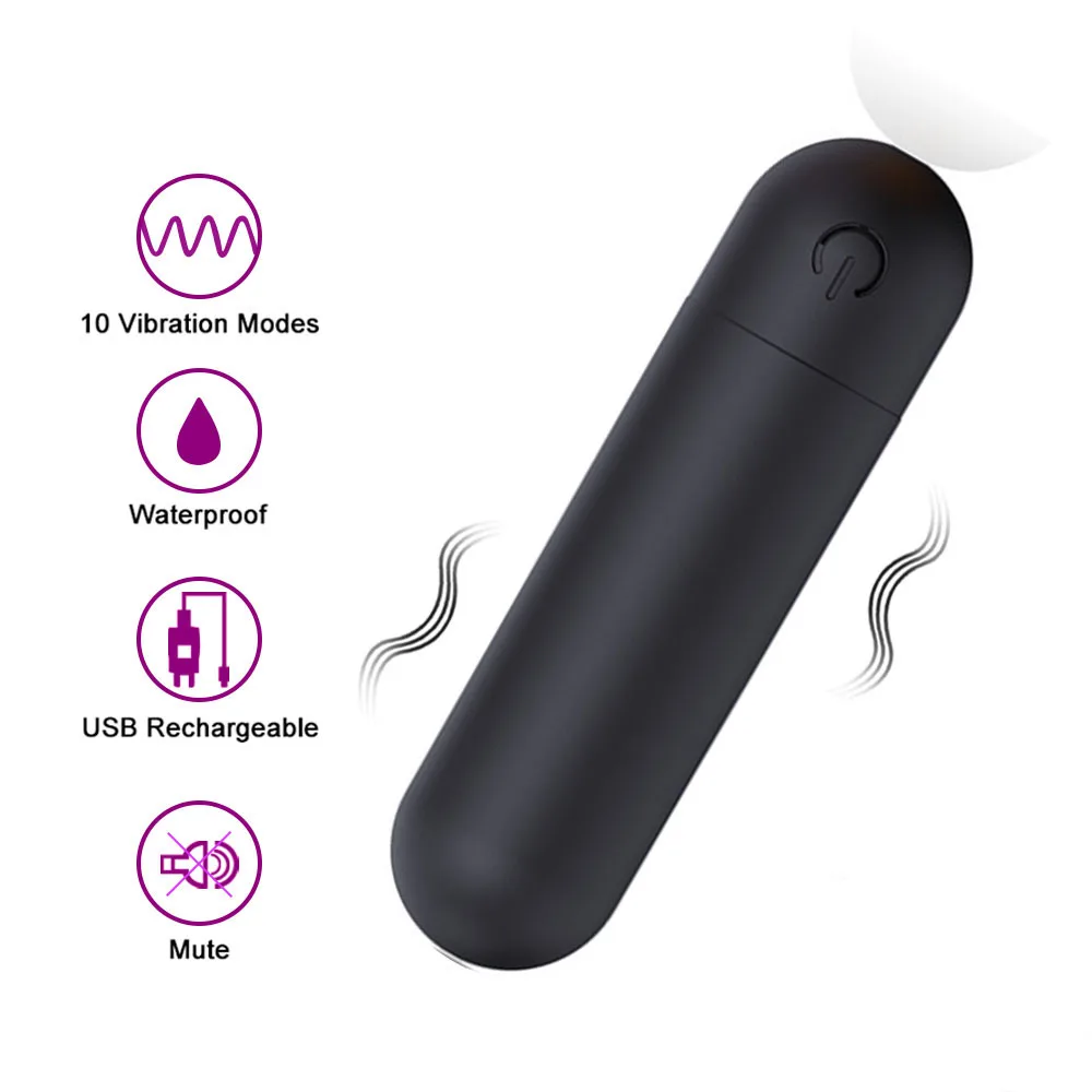 Wireless Mini Dildo Vibrators Wand 10 Frequency Strong Shock Massager Anal Plug Jump Egg Sex Toys for Adult Vagina Masturbation