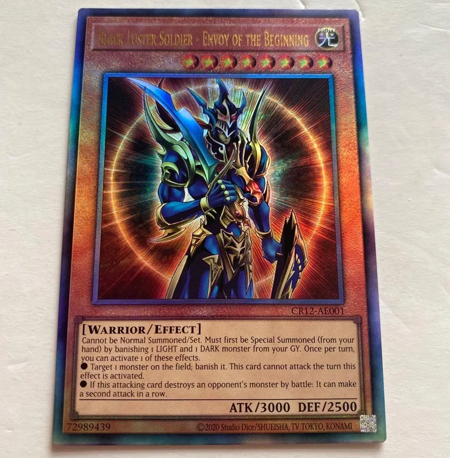 Yugioh KONAMI Duel Monsters CR12-AE001 Black Luster Soldier Envoy of the Beginning Ultimate Asian English Collection Mint Card