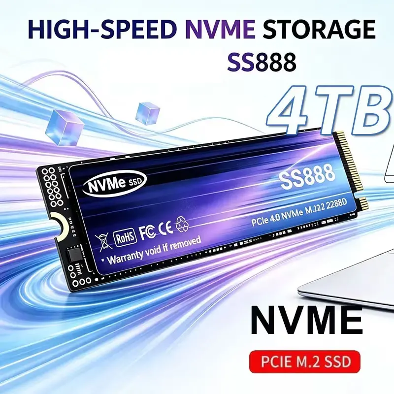 SSD M2 NVMe SS888 1TB 2TB 4TB SSD M.2 2280 PCIe 4.0 Hard Drive Disk Internal Solid State Drive for Laptop Desktop