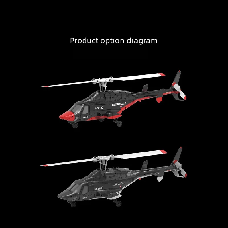Rc Era A61 Airwolf 2.4g 4ch 6-Axis Gyro Optical Flow Localization Altitude Hold 1:53 Scale Flybarless Rc Helicopter