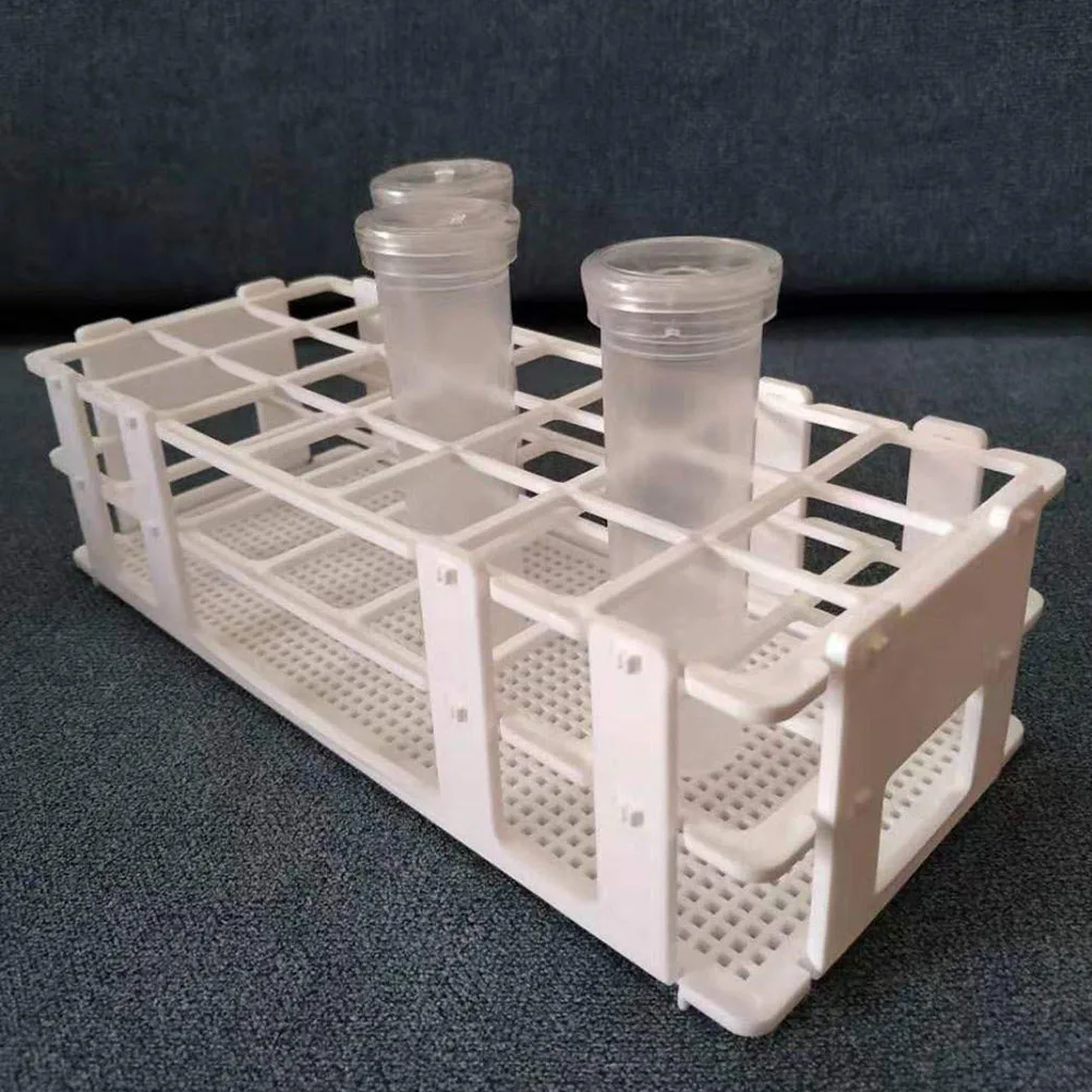 

60Pcs Transparent Plastic Test Tubes Scientific Experiment Accessories Storage Rack Leakproof Caps Candy Holder Liquid Holder