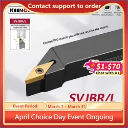 Токарный инструмент SVJBR1212 SVJBR1616 SVJBR2020 SVJBR2525, внешний токарный инструмент SVJBR SVJBL, держатель токарного станка, режущий инструмент с ЧПУ, режущий стержень