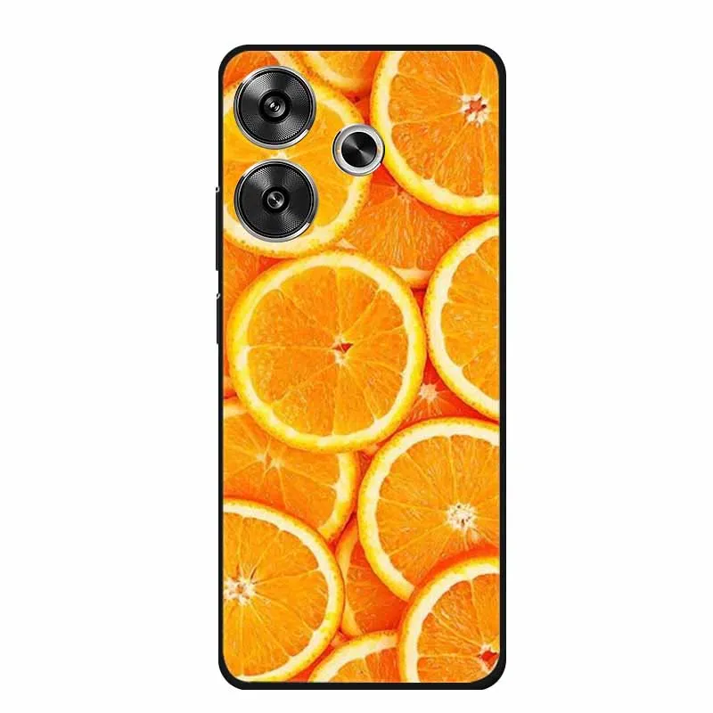 Phone Case For Xiaomi Poco M6 4G Back Cover Case Shockproof Black Silicone Soft Funda For Poco M6 Case PocoM6 M 6 6.79\