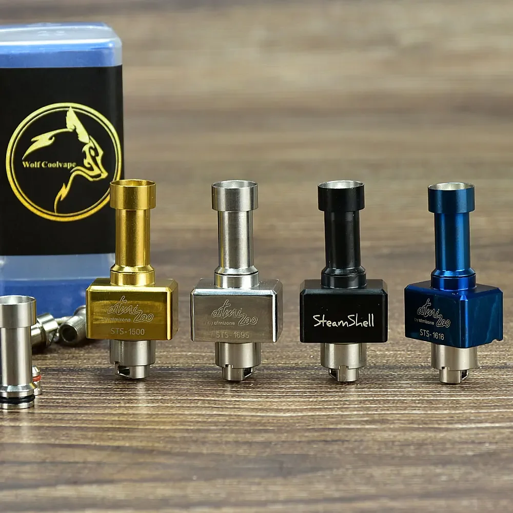 جسر Wolfcoolvape SteamShell Style RBA لخزان Boro / BB / Billet مع 0.8 1.0 1.2 1.5 1.8 مم دبابيس تدفق الهواء Vape RBA #5