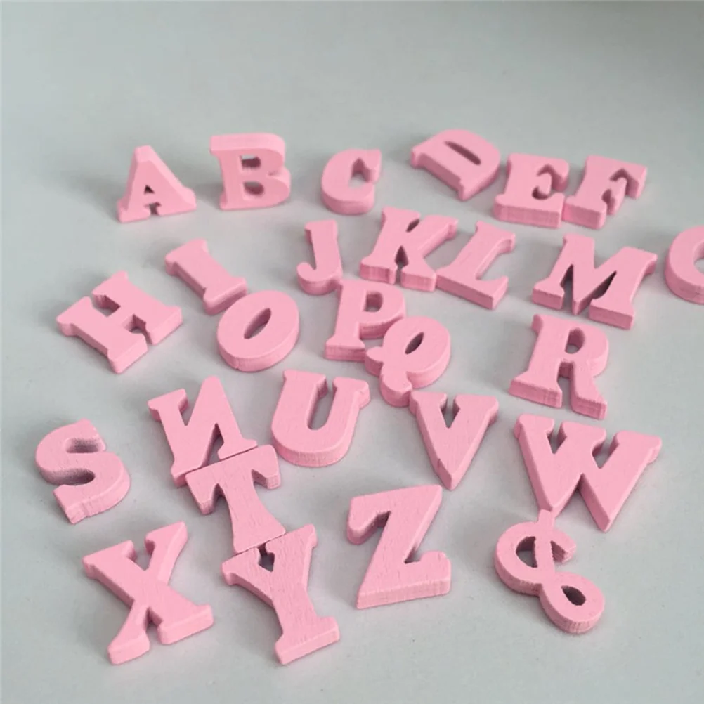 100 Pcs Wedding Table Scatter Letter Board Wooden Crafts Accessories DIY Chips Slices English