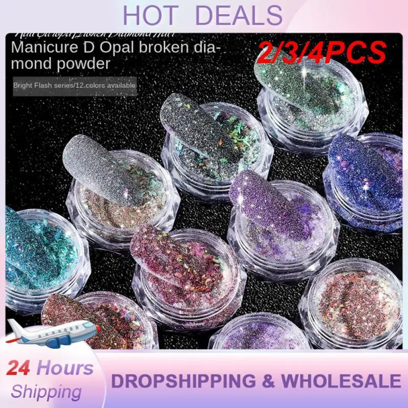 2/3/4PCS Disco Glitter Powder Broken Manicure Healthy Formula Dazzling Nails Health & Beauty Dream Powder