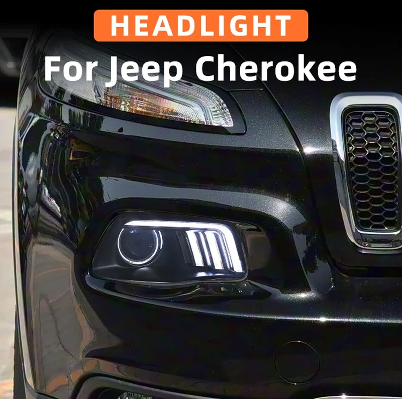 

New style LED Headlights For Jeep Cherokee 2014-2018 full LED Headlamp Assembly Upgrade Projector Lens Accessories