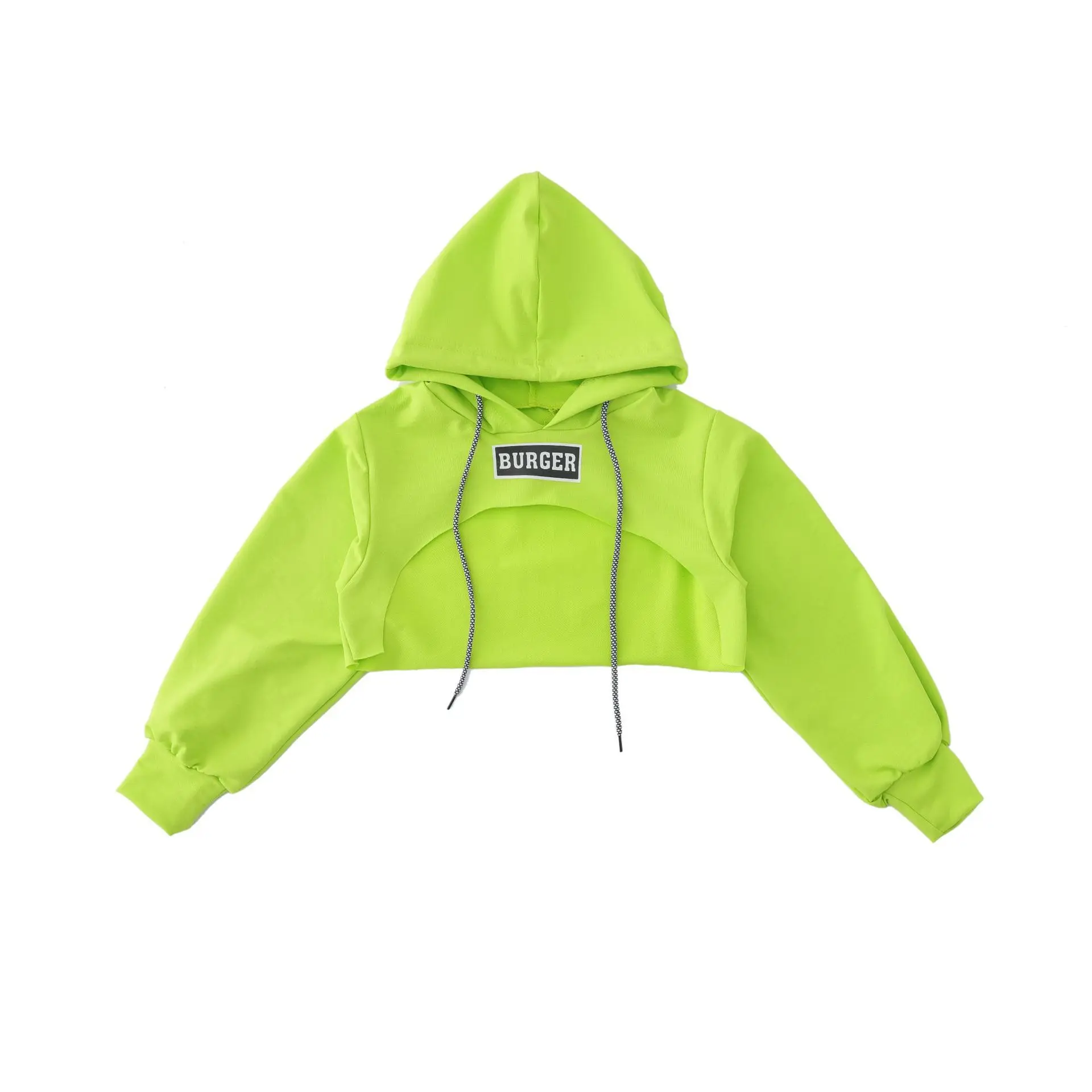 Fashion Cool Green Hoddies Jogger Vest Kids Hip Hop Dancing Clothes Ballroom Costumes for Girls Dancewear Jazz Street Dance Wear