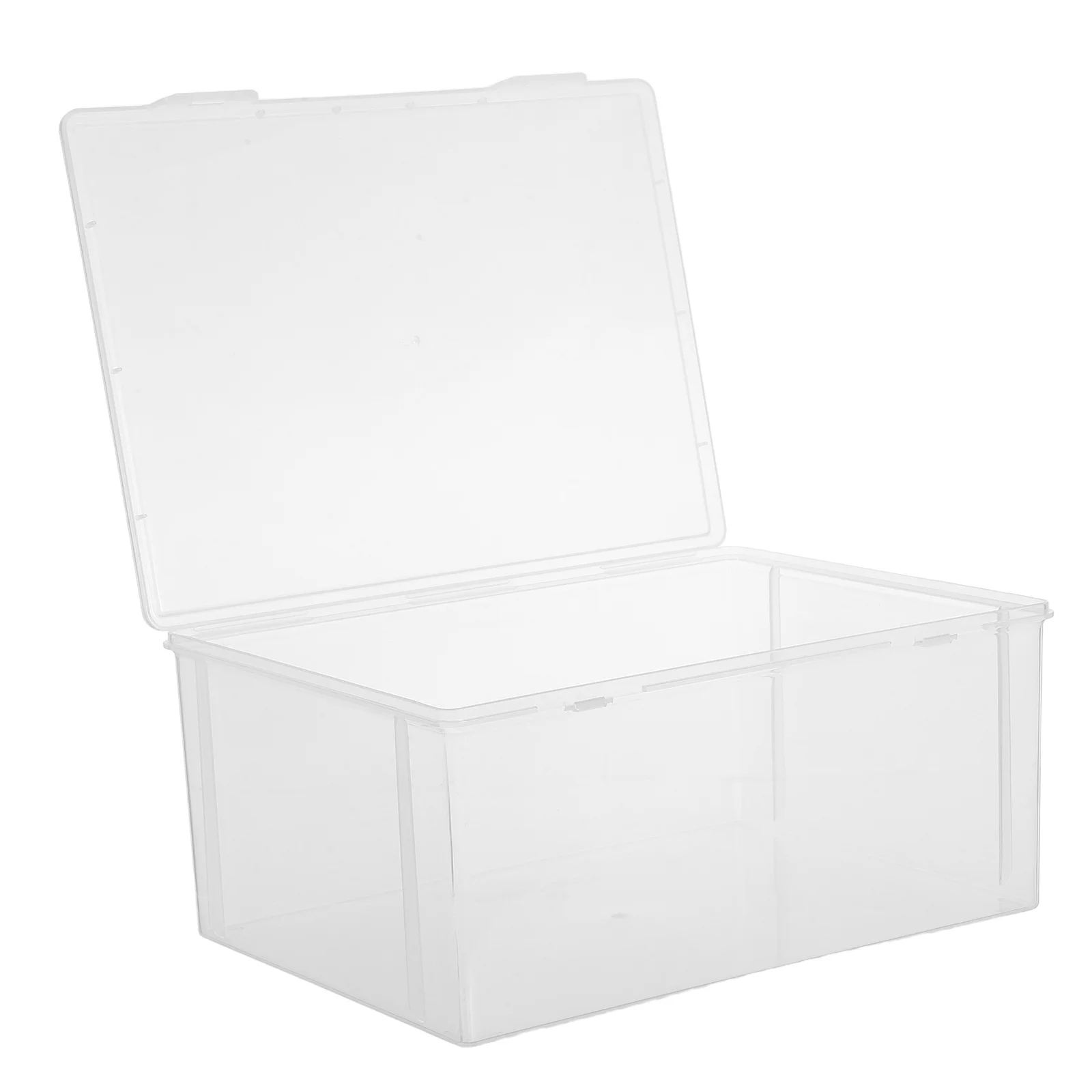 

Stackable Clear Plastic Cd Storage Box Desktop Organizer 11.9x8.5 Inches Large Capacity Holder for Home Office
