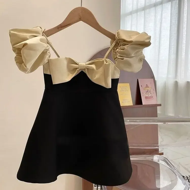 

Girls Summer Dress Fashion Bow Birthday Party Princess Dresses Clothing Children Outfits Vestidos LT