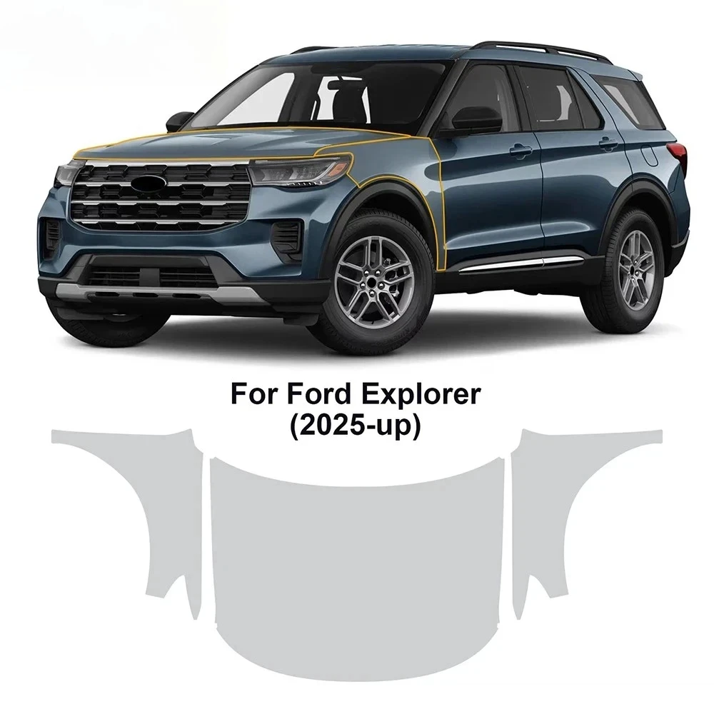 

Прозрачная защитная пленка для краски из ТПУ для Ford Explorer 2021, предварительно вырезанная PPF кузов автомобиля, прозрачный бюстгальтер, наклейка против царапин, аксессуары