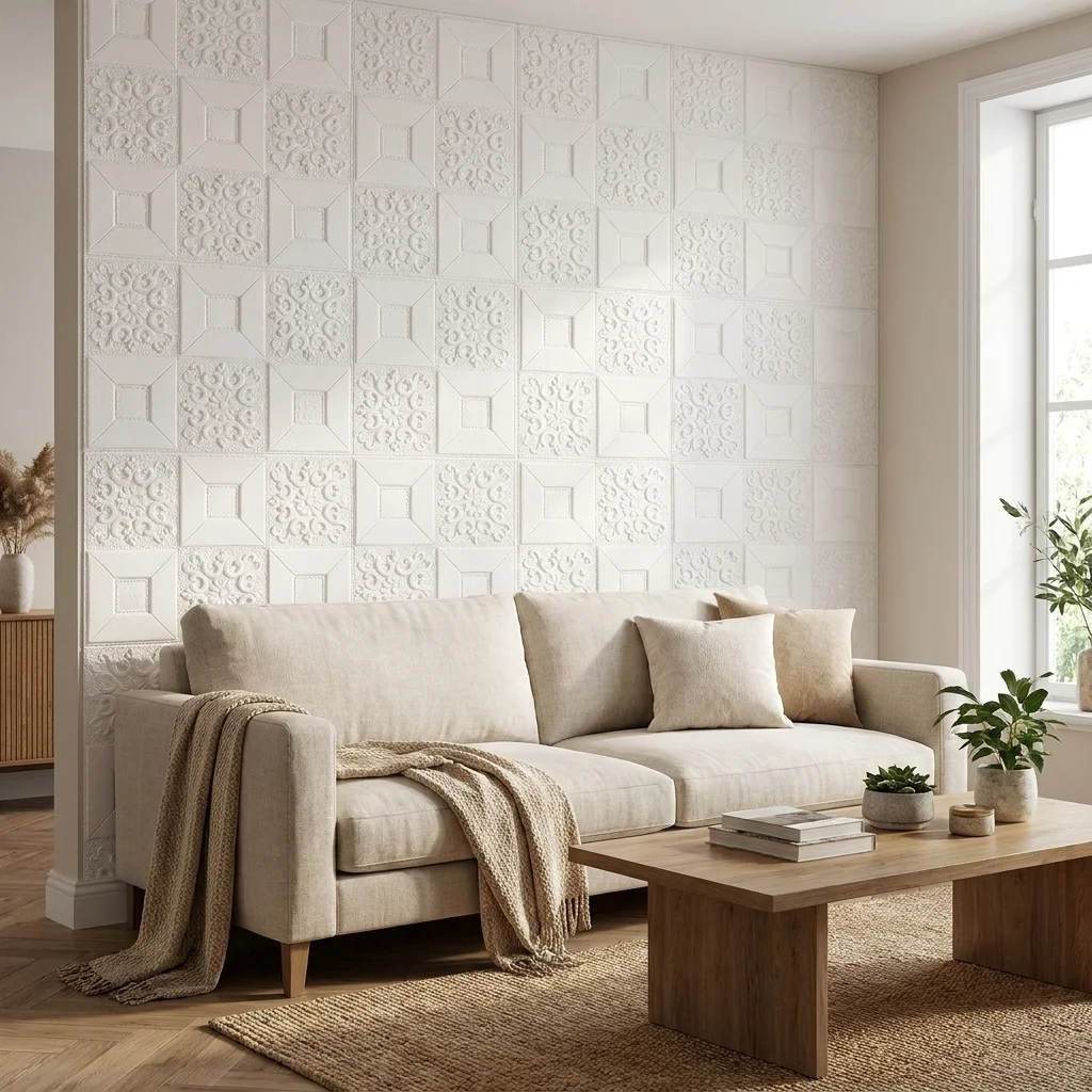 Large wall and ceiling wallpaper 3D pattern waterproof wall stickers foam self adhesive wall home decor
