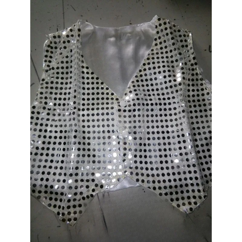 

New Kids Sequined Hip-Hop Vest, Stage Performance Costume for Boys & Girls Danc