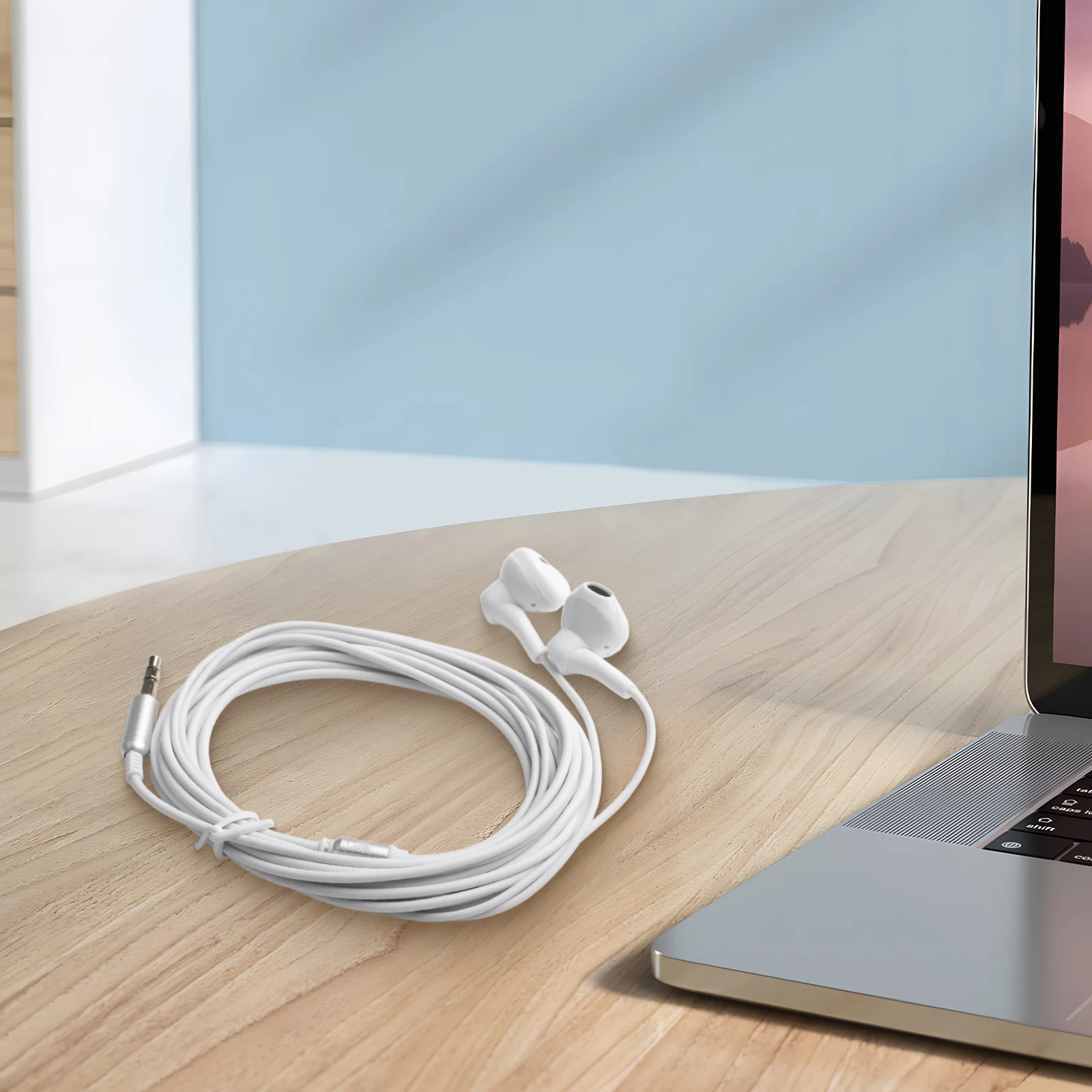High-Quality 3 Meters Long Wired Headphones With Clear Ergonomic Design Mobile Phone Music Earphones