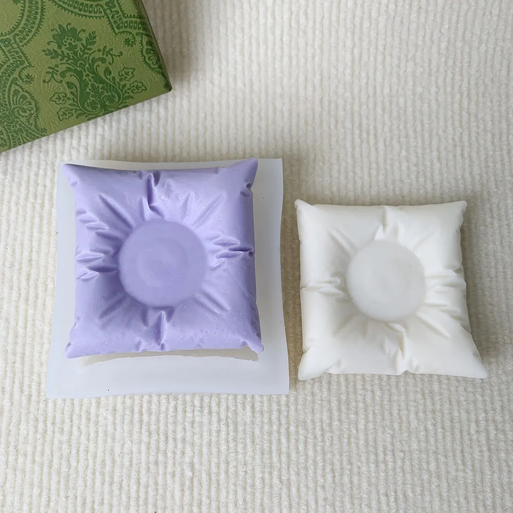 Pillow Shaped Candle Stove Silicone Mold - Used For Candle And Tea Lamp Brackets, Self Cast Cement Gypsum Handicraft