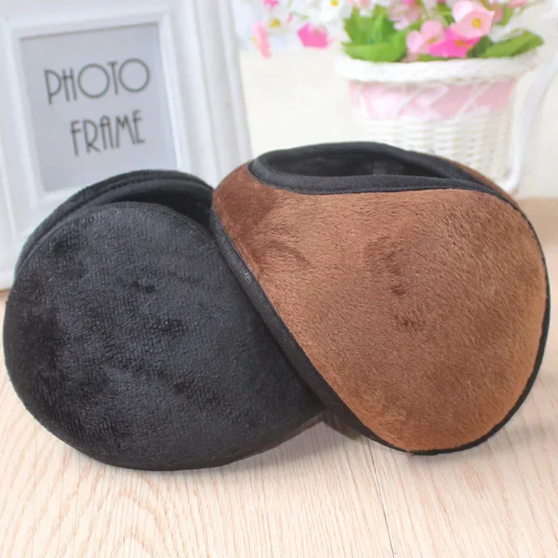 Unisex New Men's Black Earmuffs Winter Plush Earmuffs Hand Warmer Gift Ear Protection