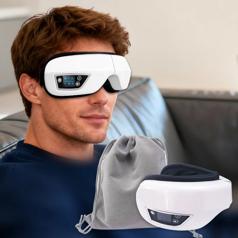 

6D Smart Eye Massager Vibration Airbag Compress Heated Eye Care Instrument Bluetooth Music Eye Mask Massage Relax Fatigue