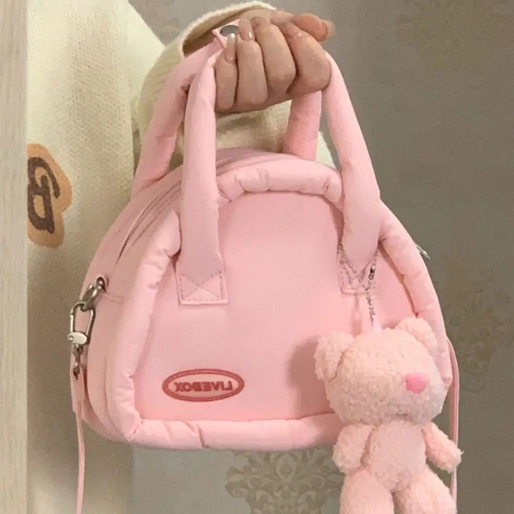 Cute Cloud Canvas Crossbody Bags Large Capacity Handbags Portable Makeup Bag Single Shoulder Bags