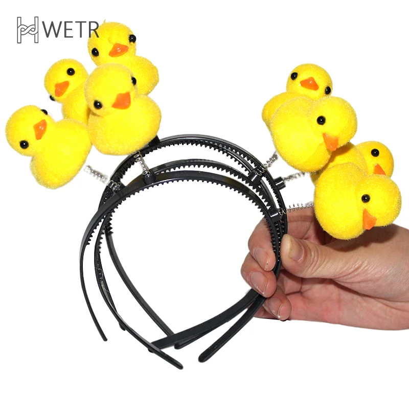 Cartoon Cute Little Yellow Duck Headband Headdress Makeup Thin Hair Hoop Wash Face Hairband For Women Girl Hair Accessories