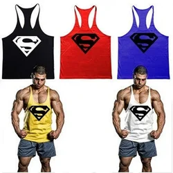 High Quality Mens Fitness Gym Tank Tops Mans Muscle Sleeveless Printed Shirt Clothing Vest Fashion Workout Sports Casual Clothes