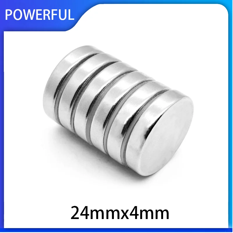 2~30PCS 24x4mm Strong Powerful Magnets 24mm x 4mm Round Magnet 24*4mm Permanent Neodymium Magnet Disc