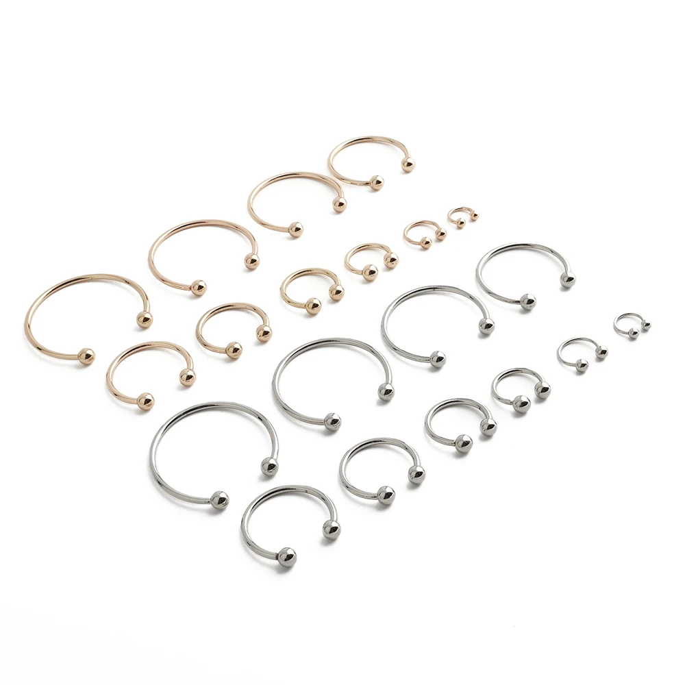 10/30/60PCS Detachable D-Buckle Metal Opening D Ring For Shoulder Bag Belt Strap Swimwear Decor Hat Horseshoe Hook Accessories